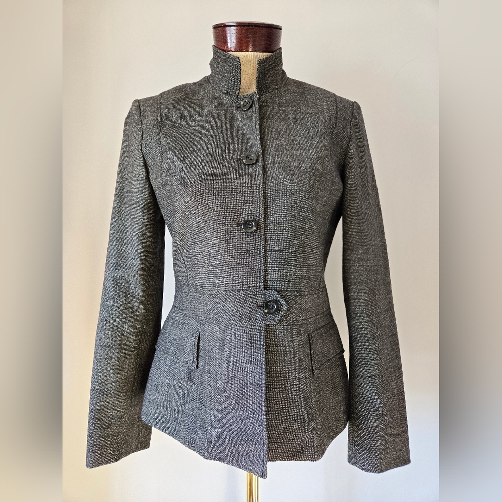 TEENFLO Lightweight Wool Grey Blazer Jacket. Size 8